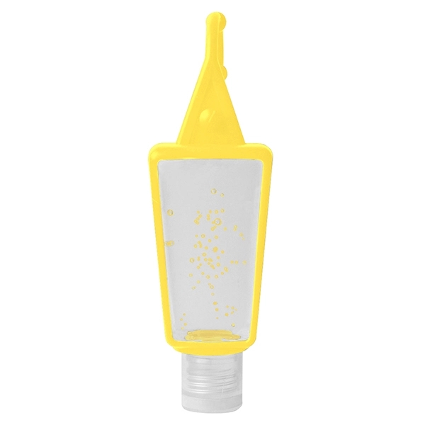 Clear With Yellow color option for 1 Oz. Hand Sanitizer In Silicone Holder