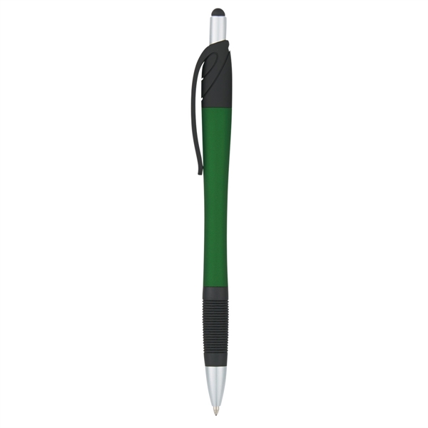 Metallic Green With Black color option for Sleek 2 In 1 Stylus Pen