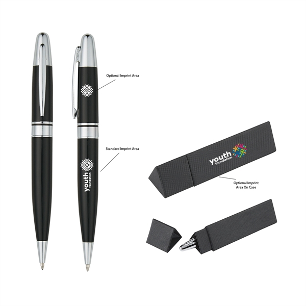 Black With Silver color option for Classy Aluminium Pen