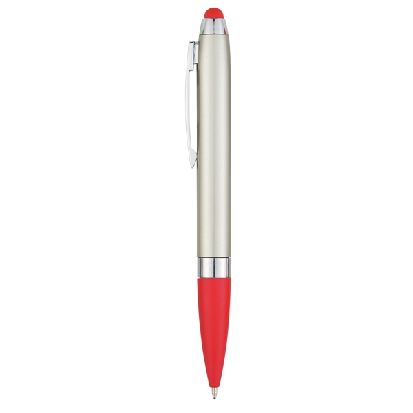 Silver With Red color option for Stylus Top Pen
