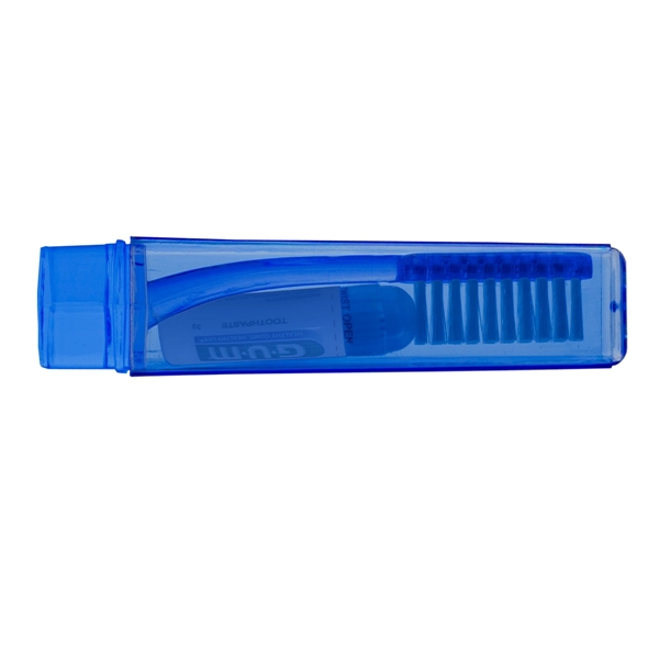 Translucent Blue color option for Toothpaste And Toothbrush Combo