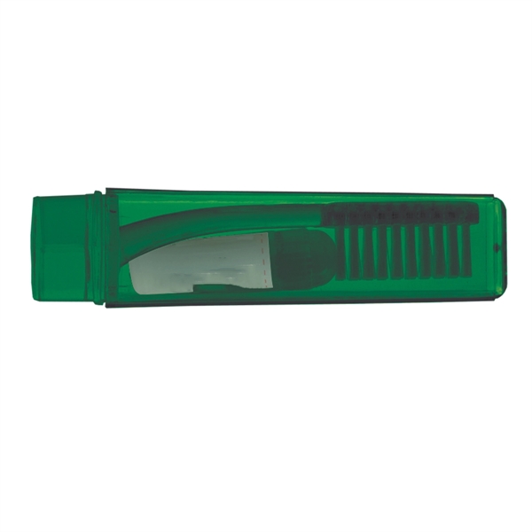 Translucent Green color option for Toothpaste And Toothbrush Combo
