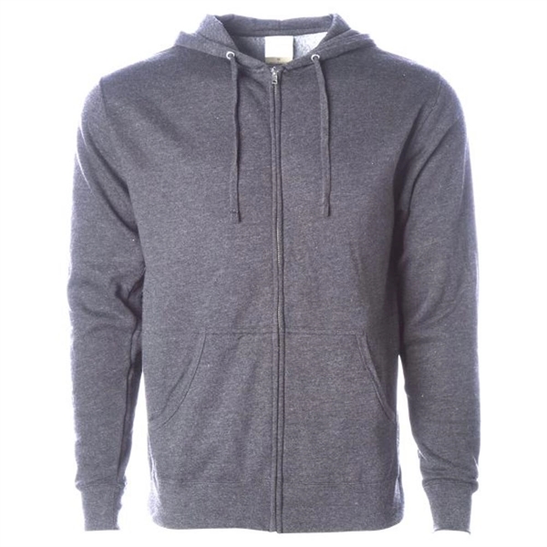 Gunmetal Heather color option for Men's Soft Sweatshirt With Zipper And Hood