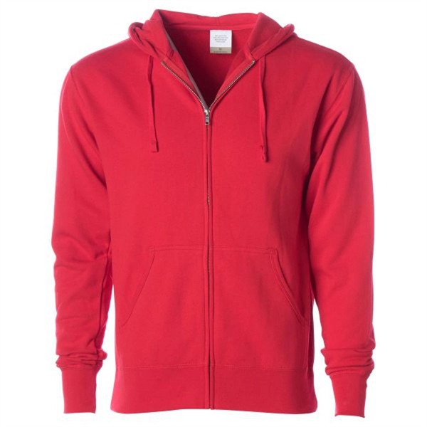 Red color option for Men's Soft Sweatshirt With Zipper And Hood