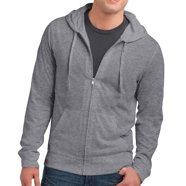 Dark Heather Gray color option for Stylish Full Zip Hoodie For Boys