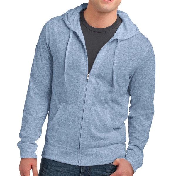 Heather Sterling Blue color option for Stylish Full Zip Hoodie For Boys