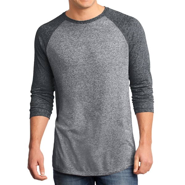 Black/ Heather Nickel color option for Malvo Raglan Tee