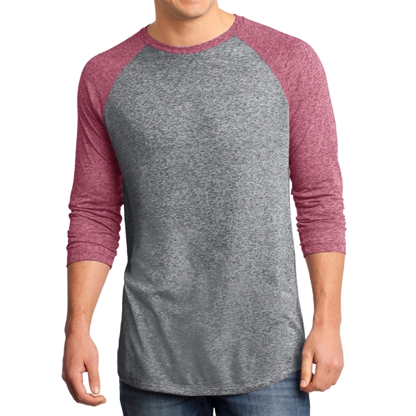 Sangria/ Heather Nickel color option for Malvo Raglan Tee