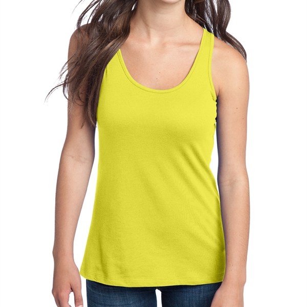 Neon Yellow color option for District® Junior's Racerback Tank Top
