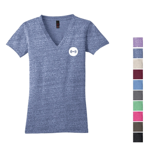 Photo of District® Junior's Tri Blend V Neck T Shirt