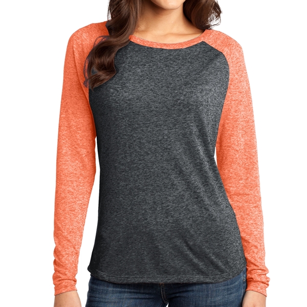 Bright Orange/ Black color option for Malvo Kids' Long Sleeve Raglan Tee