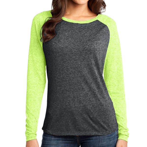Neon Lime/ Black color option for Malvo Kids' Long Sleeve Raglan Tee