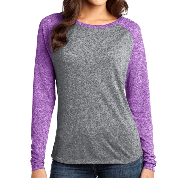 Purple Orchid/ Heather Nickel color option for Malvo Kids' Long Sleeve Raglan Tee
