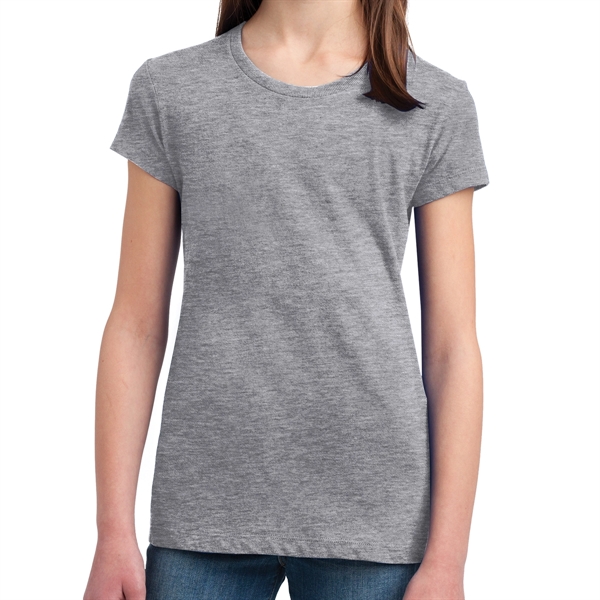 Heather Gray color option for Plain Girls' Concert Tee