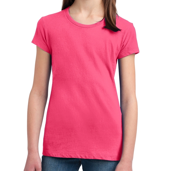 Neon Pink color option for Plain Girls' Concert Tee
