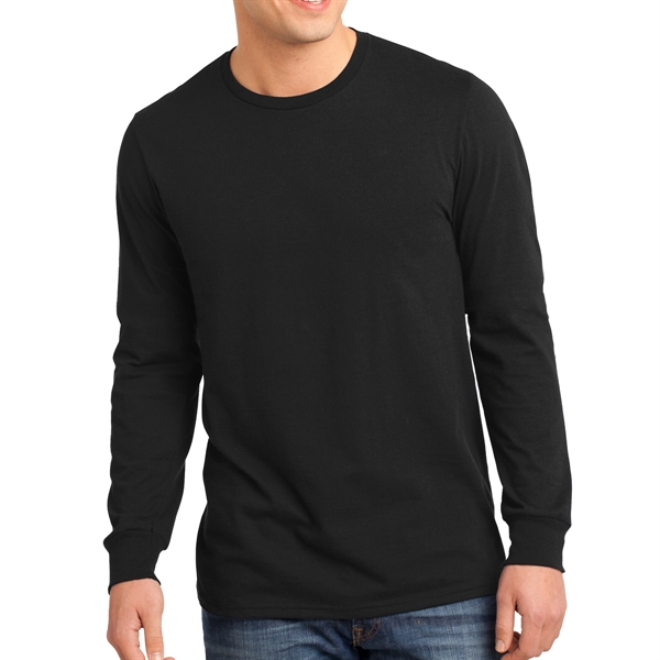 Black color option for District® Male Youth's Long Sleeved T Shirt