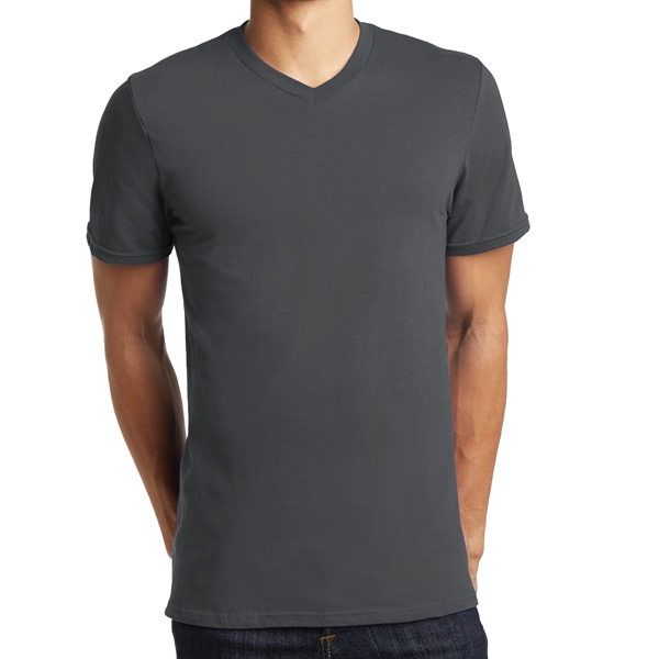 Charcoal color option for District® Male Youth's V Neck T Shirt