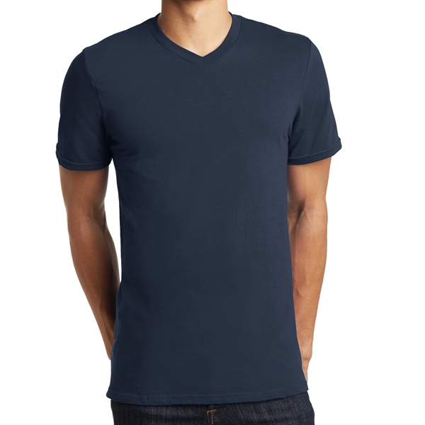 New Navy color option for District® Male Youth's V Neck T Shirt