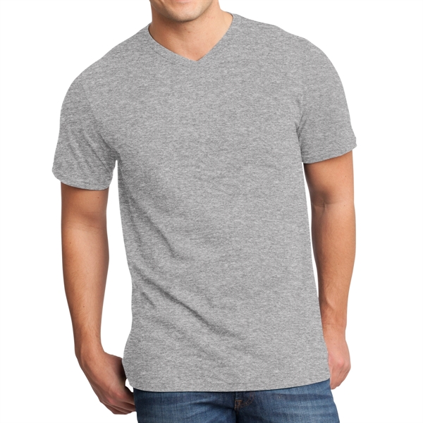 Heather Gray Light color option for Trendy 30 Singles V Shirt