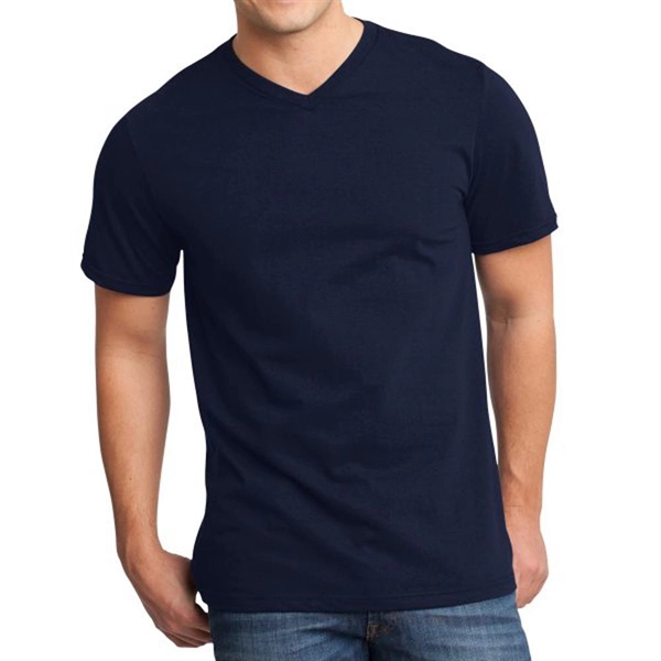 Heather Navy color option for Trendy 30 Singles V Shirt