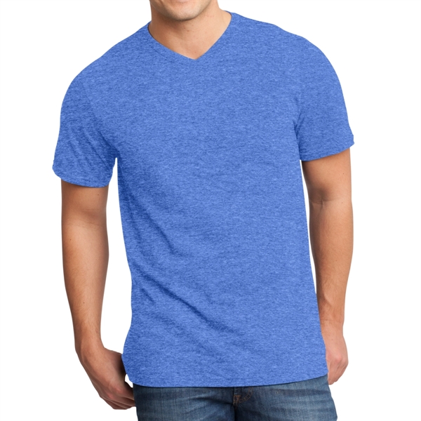 Heather Royal Blue color option for Trendy 30 Singles V Shirt