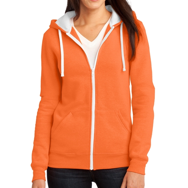 Neon Orange color option for Unisex Full Zip Hoodie For Outdoors