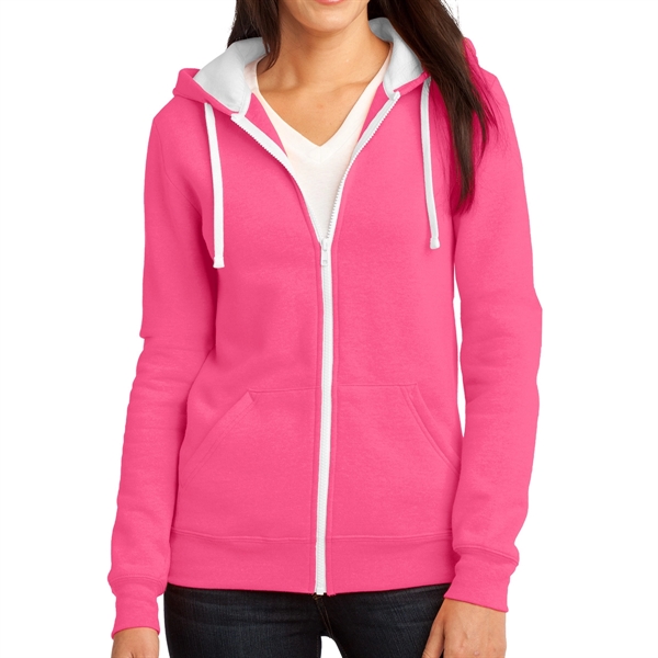 Neon Pink color option for Unisex Full Zip Hoodie For Outdoors