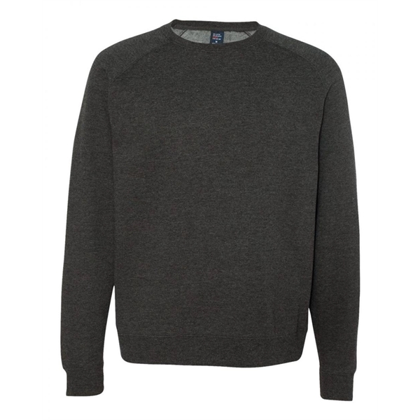 Charcoal Heather color option for Slim Fit Raglan Mens' Sweatshirt