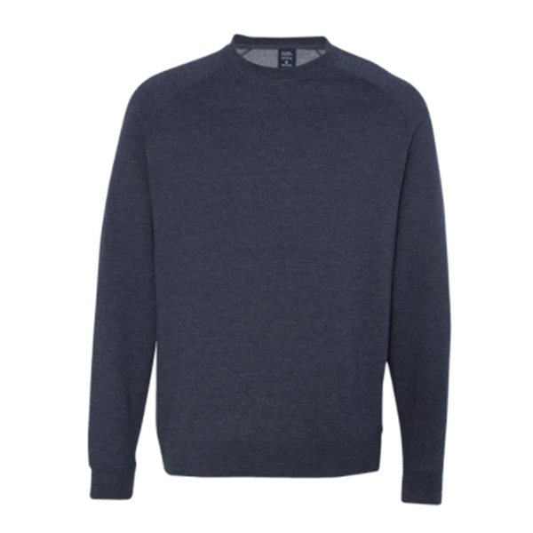 Classic Navy Heather color option for Slim Fit Raglan Mens' Sweatshirt