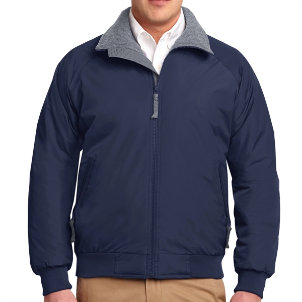 True Navy/Gray Heather color option for Lovely Authority Jacket