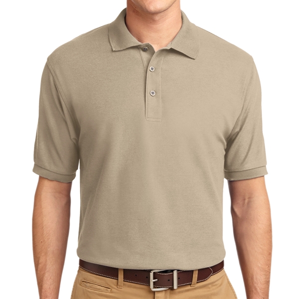Light Stone color option for Silk Authority Polo Shirt