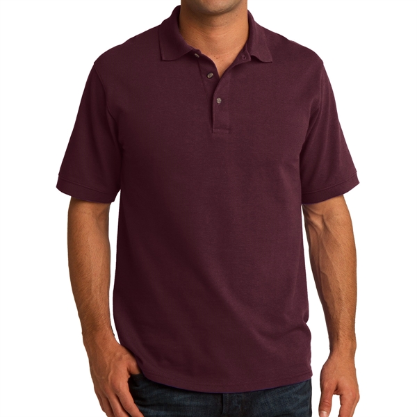 Athletic Maroon color option for Port & Company® Core Blend Piqued Everyday Polo
