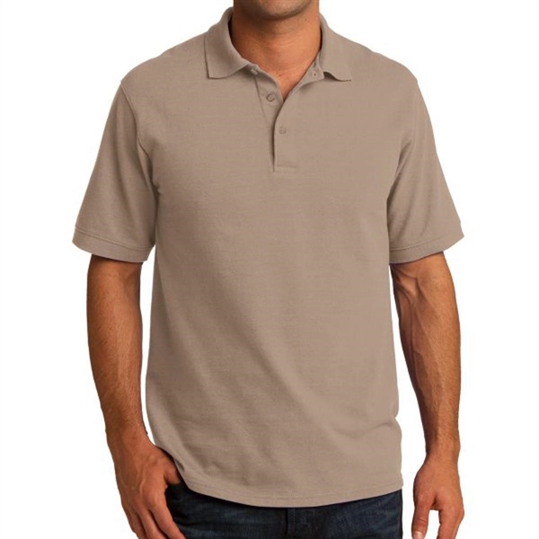 Sand color option for Port & Company® Core Blend Piqued Everyday Polo
