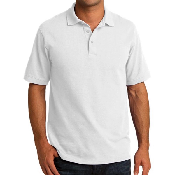 White color option for Port & Company® Core Blend Piqued Everyday Polo