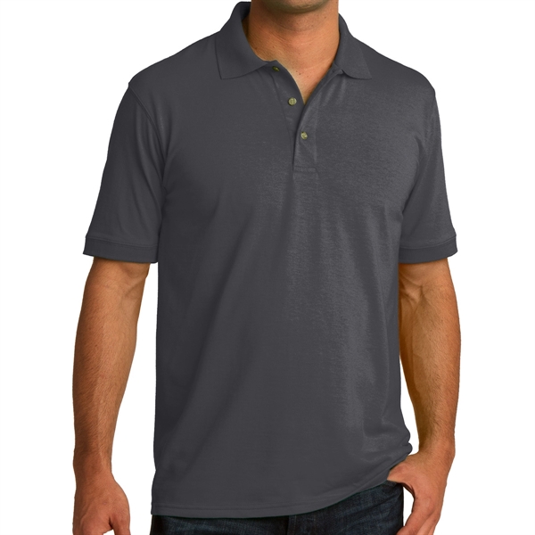 Charcoal color option for Jersey Knitted Polo