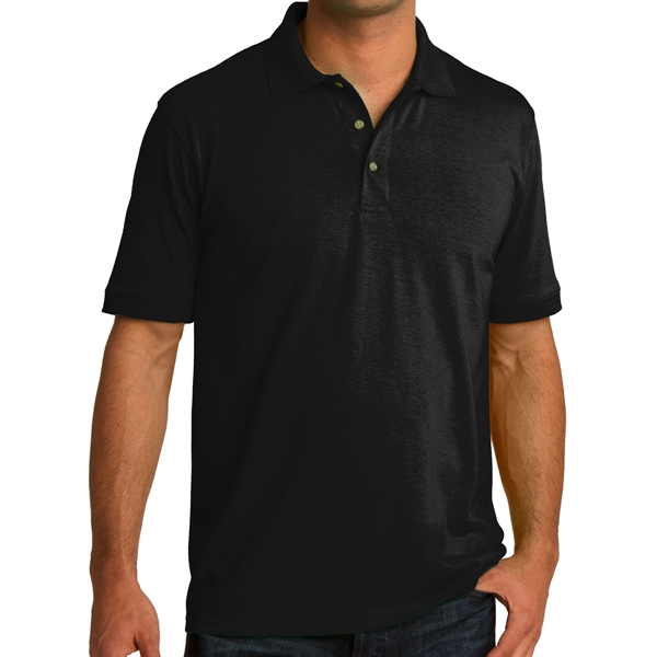 Jet Black color option for Jersey Knitted Polo