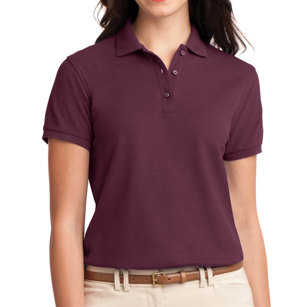 Burgundy color option for Ladies Polo Shirt