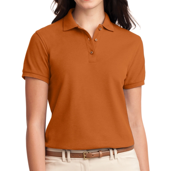 Light Stone color option for Ladies Polo Shirt