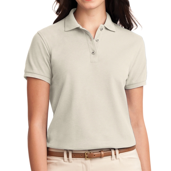 Steel Gray color option for Ladies Polo Shirt