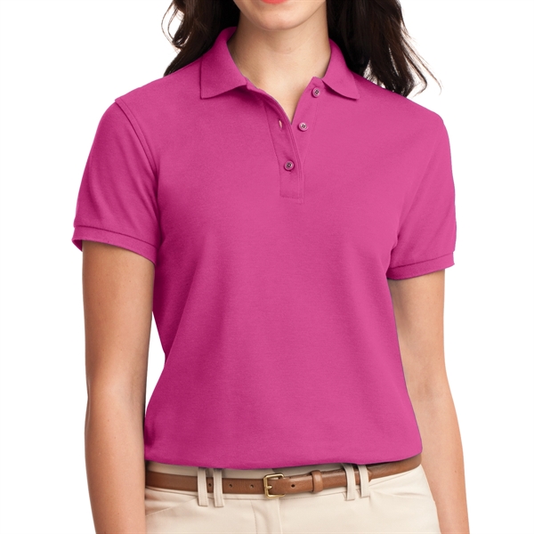 Tropical Pink color option for Ladies Polo Shirt