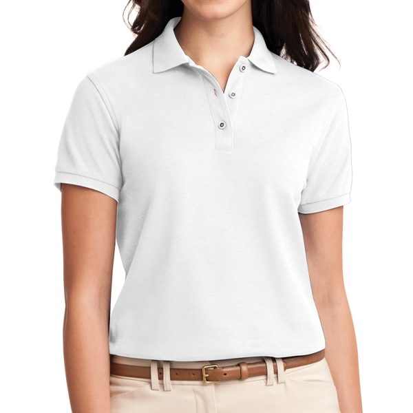 White color option for Ladies Polo Shirt