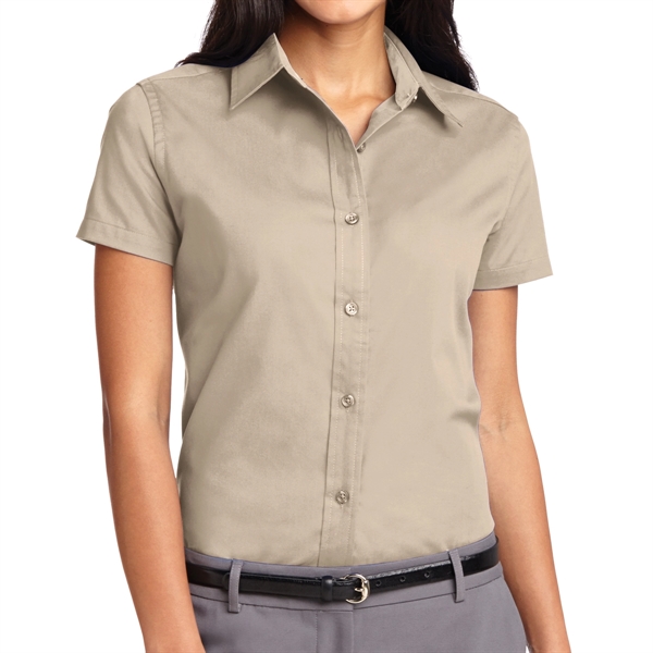 Stone color option for Ladies Silk Authority Polo Shirt