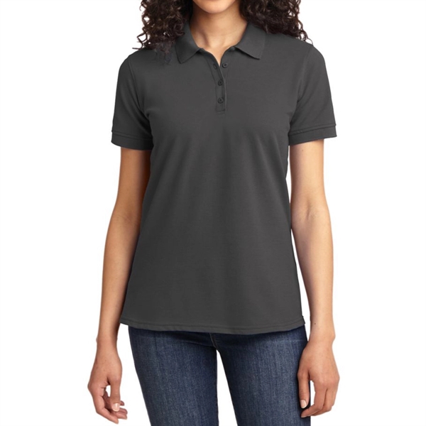 Charcoal color option for Women Blended Polo Shirt