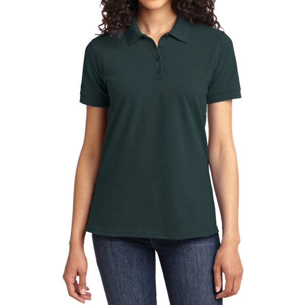 Dark Green color option for Women Blended Polo Shirt