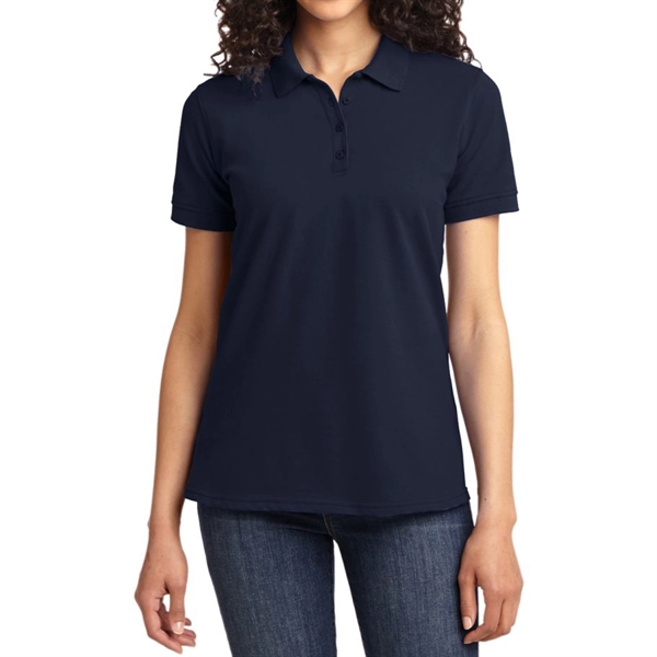 Deep Navy color option for Women Blended Polo Shirt