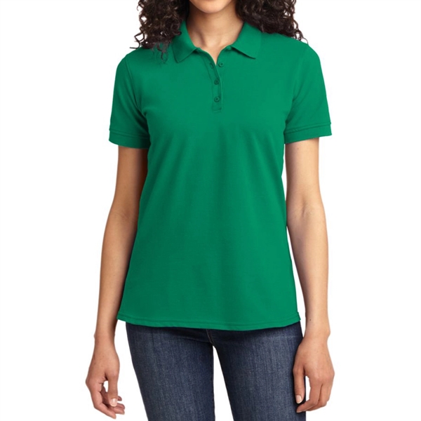 Kelly color option for Women Blended Polo Shirt