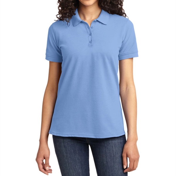 Light Blue color option for Women Blended Polo Shirt