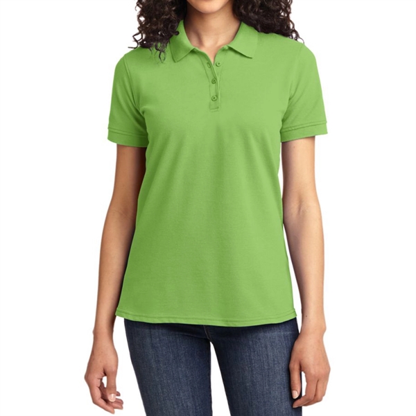 Lime color option for Women Blended Polo Shirt