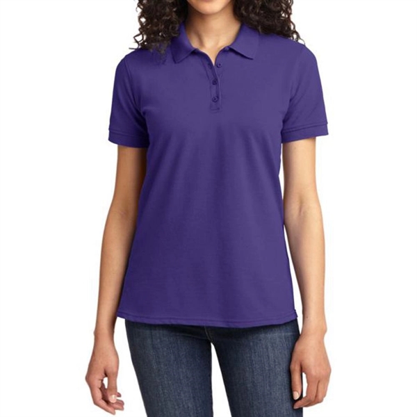 Purple color option for Women Blended Polo Shirt