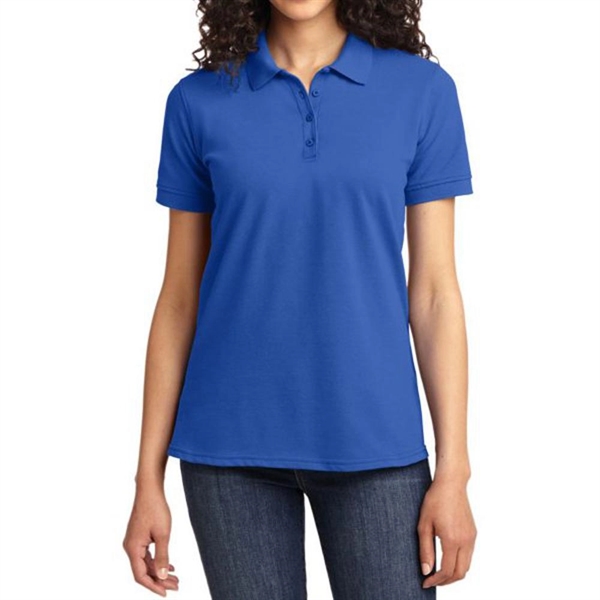 Royal Blue color option for Women Blended Polo Shirt